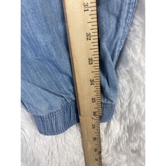 HOLLISTER High Rise Blue Chambray Denim Paperback Joggers Womens SZ S - Picture 7 of 13